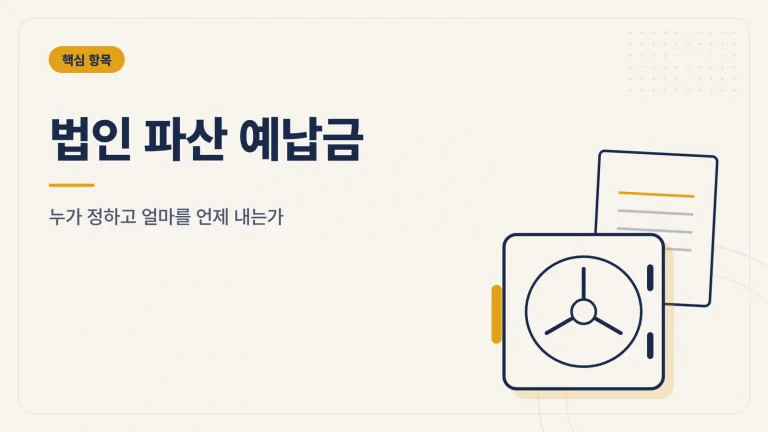 법인 파산 예납금 대표 이미지